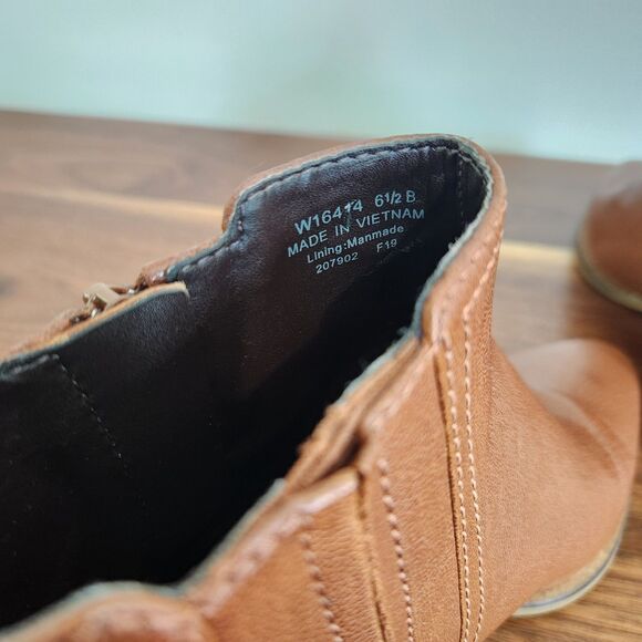 Cole Haan Grand OS Tan Leather Hadlyn Zip Ankle Boots Bootie 6.5 - Picture 7 of 10